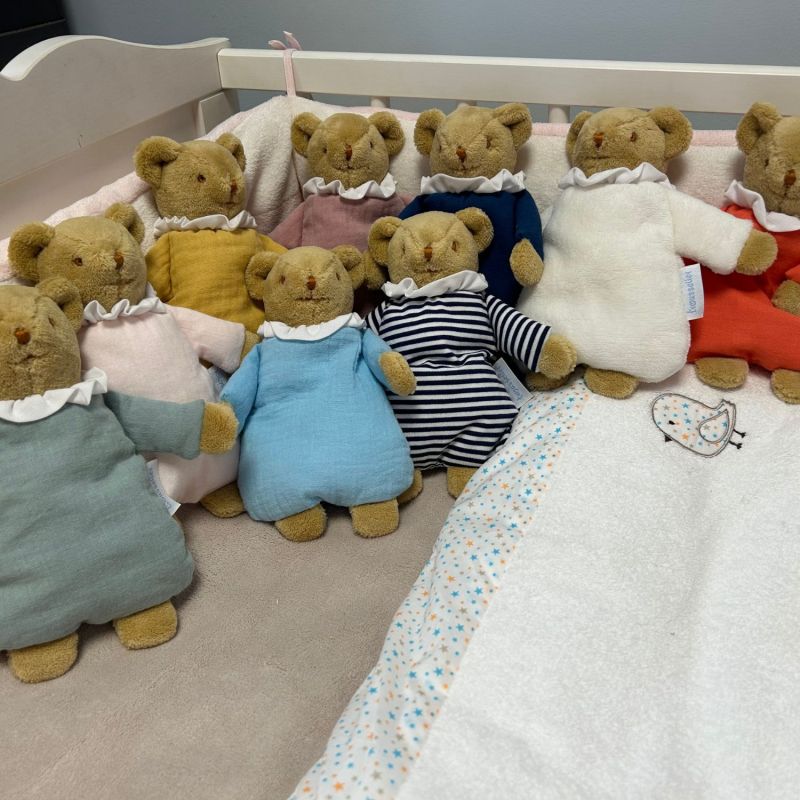 Doudou avec hochet Ours Marinière Trousselier Ambiance 9