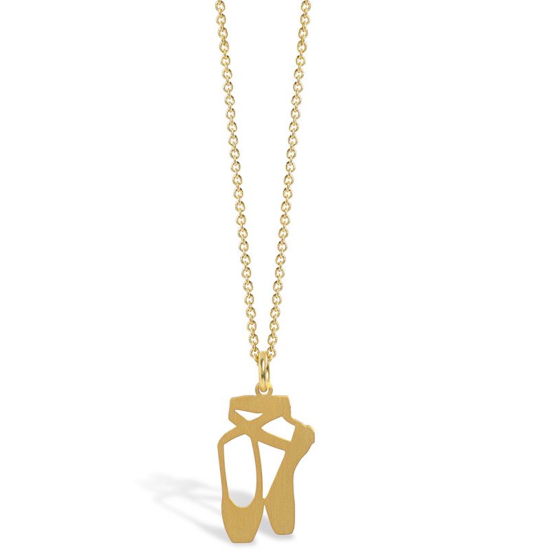 Collier chaîne 40 cm pendentif Mini Coquine ballerine 18 mm (vermeil doré) Coquine