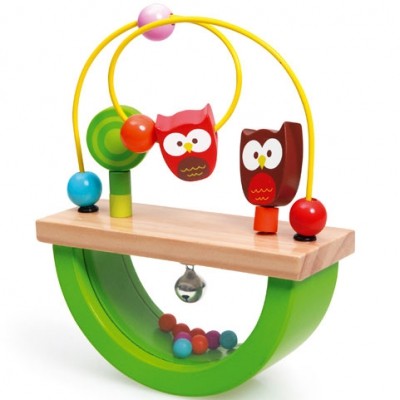 Jouet d'activités à grelot Lou le hibou Scratch