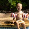Brassards de natation Baleine rouge-blanc (0-2 ans)  par Swim Essentials
