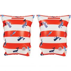 Brassards de natation Baleine rouge-blanc (0-2 ans) - Swim Essentials
