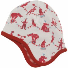 Bonnet de naissance réversible Cirque rouge (0-5 mois)  par Pigeon