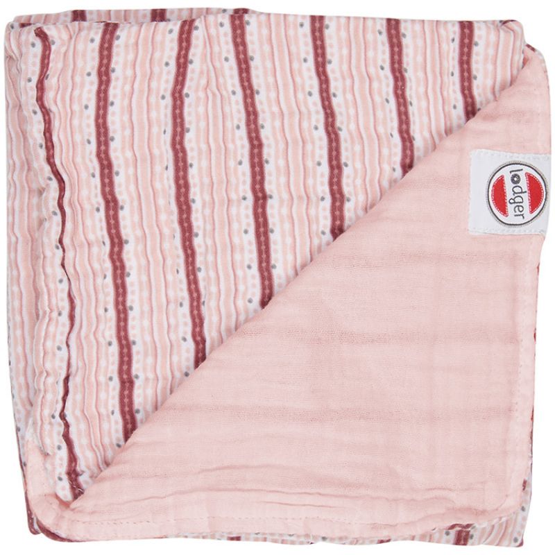 Couverture bébé en coton Dreamer Xandu Sensitive rayure rose (120 x 120 cm) Lodger