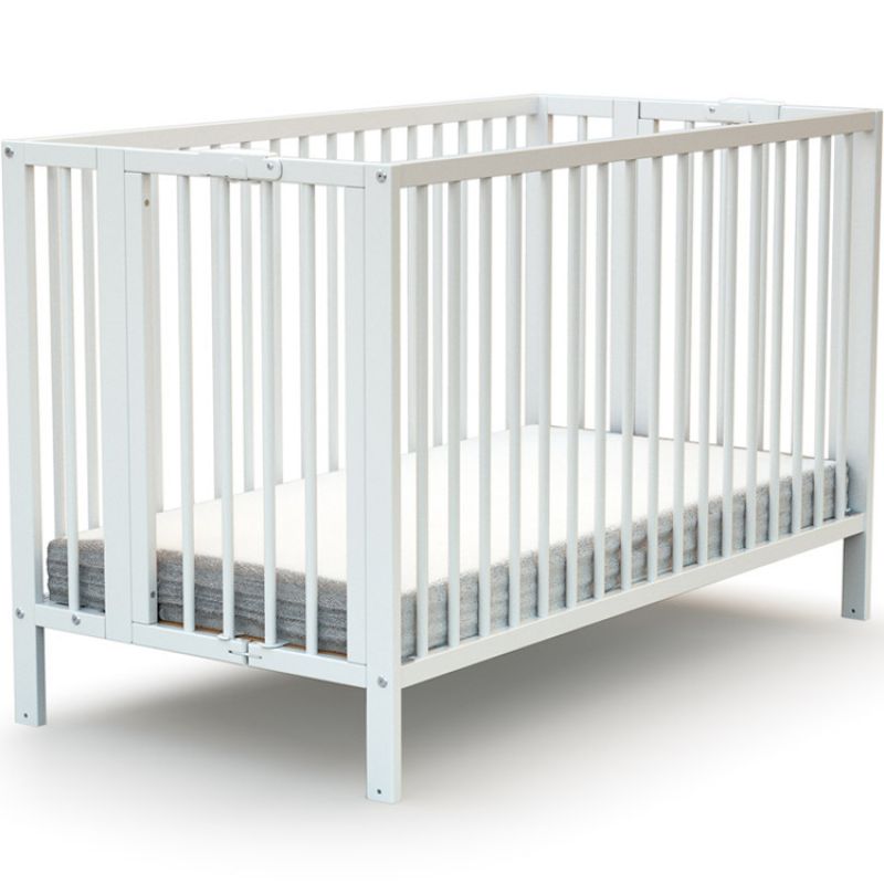 Lit pliable en bois de hêtre Confort blanc (60 x 120 cm) AT4