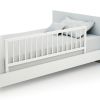 Barrière de lit en bois de hêtre Essentiel blanc 117 cm  par AT4