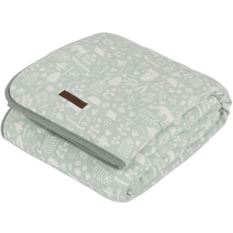 Couverture bébé en coton pure & soft Adventure mint (70 x 100 cm) Little Dutch