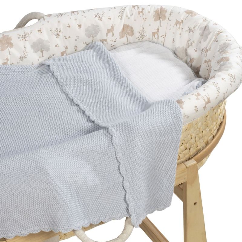 Couverture tricot bébé bleu (75 x 100 cm) Pasito a pasito Produit 3