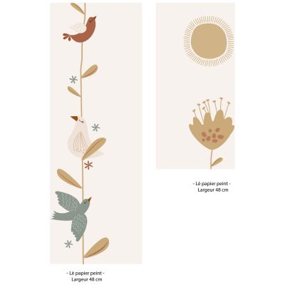 Lé unique papier peint Motif Lili Rose