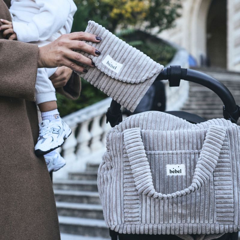 Sac à langer Middle Capsule velours Mink BEBEL Ambiance 5