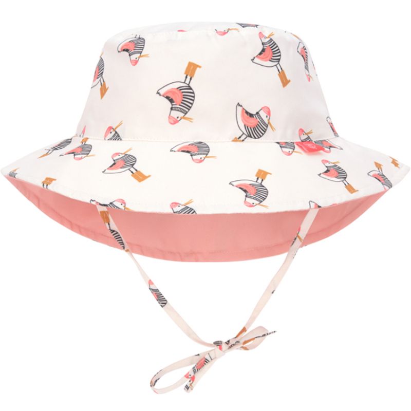Chapeau anti-UV réversible Mme Mouette rose (9-12 mois) Lässig