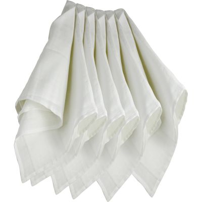 Lot de 6 langes en mousseline de coton Blanc (70 x 70 cm)
