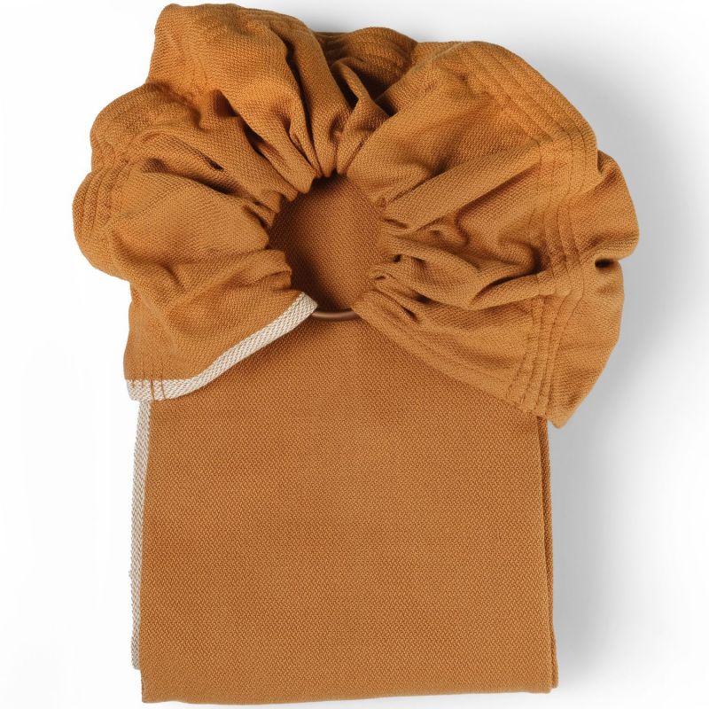 Echarpe de portage Sling tissé sans nœud Orange Sienne coton bio NéoBulle Produit 1