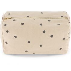 Trousse de toilette Vic Cœur sable - Rose in April