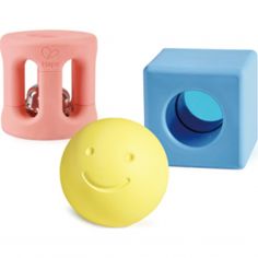 Lot de 3 hochets géométriques en riz - Hape