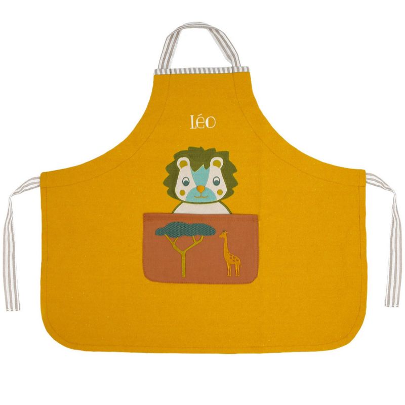 Tablier Tchikis 3 Lion personnalisable (2-6 ans) L'oiseau bateau Produit 1