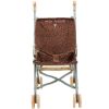 Poussette pour poupée Gaze Léopard Marron (personnalisable) - Atelier Wagram