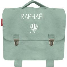 Cartable maternelle 33 cm vert amande (personnalisable) - Les Griottes
