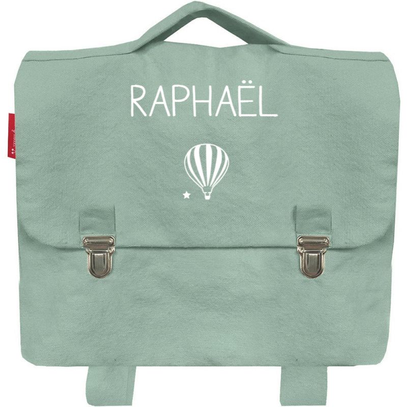 Cartable maternelle 33 cm vert amande (personnalisable) Les Griottes Produit 1