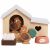 Variation Marron, beige, blanc du produit Poulailler avec poule oeufs et coq pour maison de poupée en bois FSC de la marque Le Toy Van