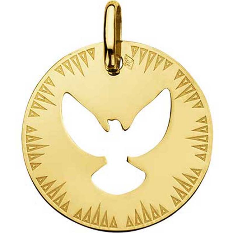 Médaille ajourée Colombe (or jaune 750°) Maison Augis