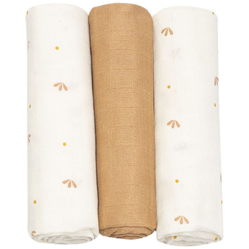 Lot de 3 langes en mousseline Gatsby écru (70 x 70 cm) Trois Kilos Sept Produit 1