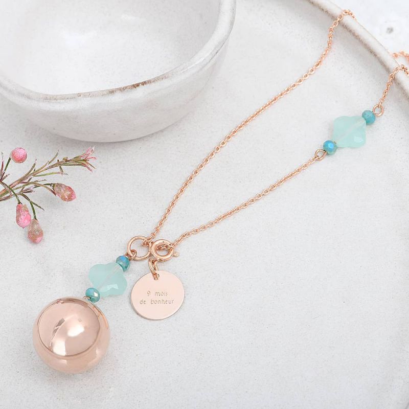 Bola de grossesse Hipanee personnalisable (plaqué or rose) Nativee