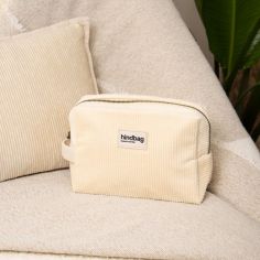 Trousse de toilette Leon Velours Crème - Hindbag