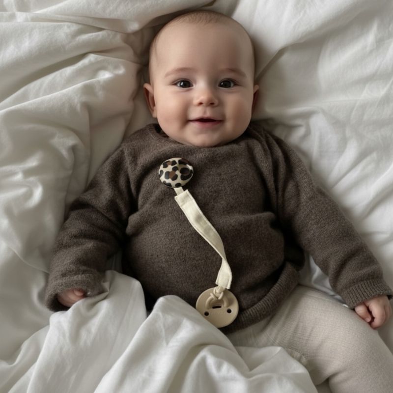 Attache-tétine Pebble Sand Elhée Ambiance 2