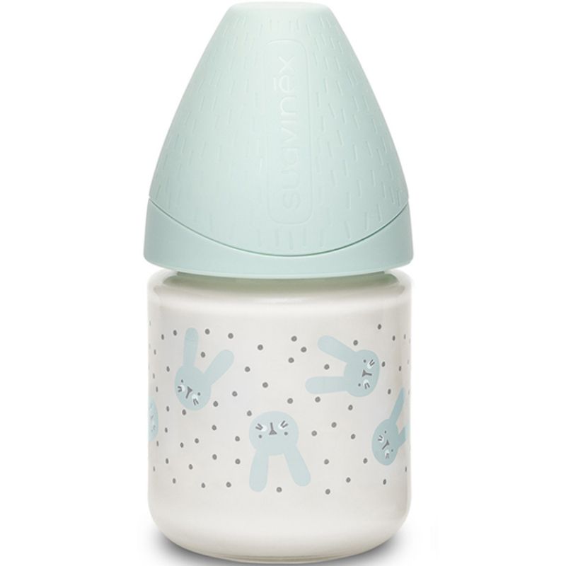 Biberon en verre Hygge Baby lapin vert (120 ml) Suavinex