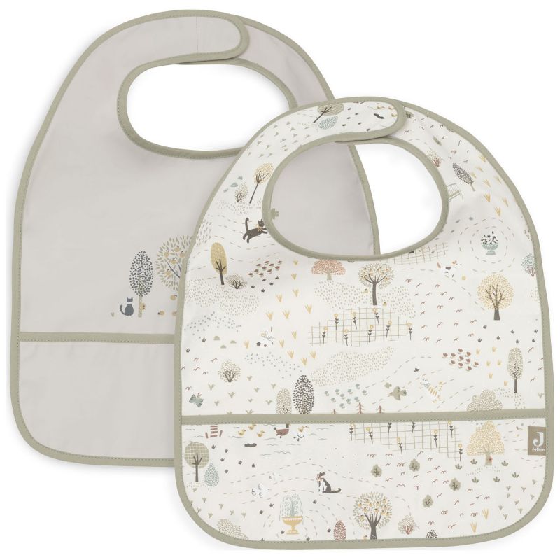 Lot de 2 bavoirs plastifiés Tiny Park Jollein Produit 1