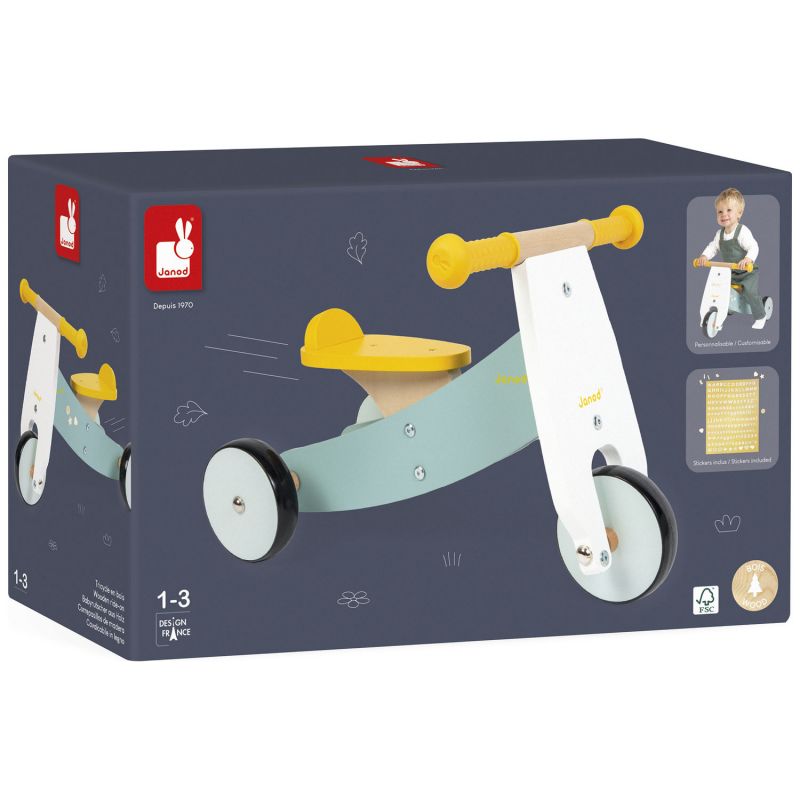 Tricycle en bois Happy Garden Janod Packaging 9