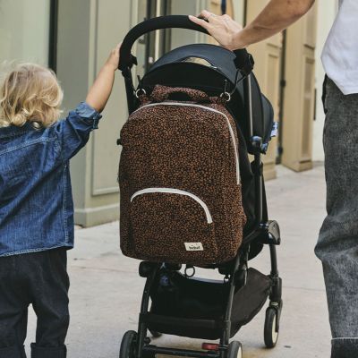 Sac à dos à langer Léopard noir