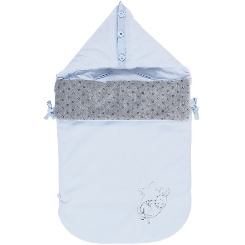 Nid d'ange Poudre d'étoiles bleu (75 cm) Noukie's