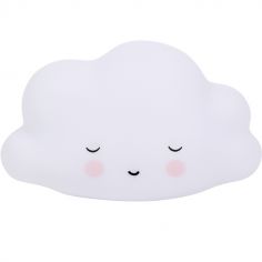 Petite veilleuse nuage blanc endormi (16 cm) - Reconditionné - A Little Lovely Company