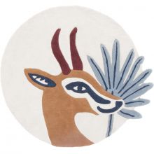 Tapis rond en coton Gazelle (100 cm)  par Lilipinso