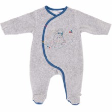 Pyjama chaud Guss et Victor gris (naissance : 50 cm)  par Noukie's