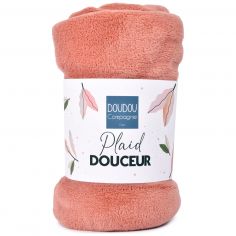 Couverture douceur terracota (70 x100 cm) - Doudou et Compagnie