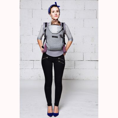 Porte Bebe Hoodiecarrier Gris Flanelle Porte Bebe Hoodiecarrier Gris Flanelle
