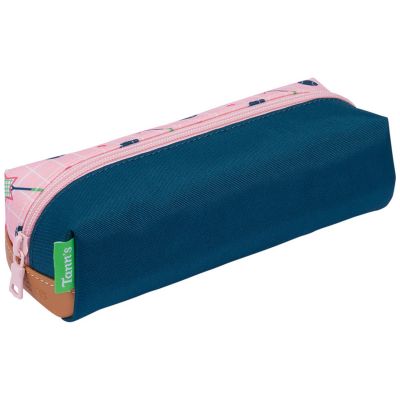 Trousse scolaire Les Fantaisies Caroline Vert et Rose
