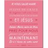 Tableau de prière Je vous salue Marie rose (33 x 41 cm)  par Mes Mots Déco