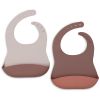 Lot de 2 bavoirs en silicone Blush Shades Jollein Produit 1