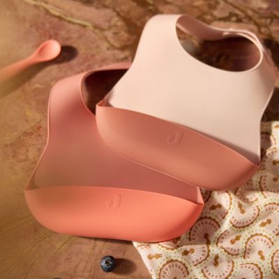 Lot de 2 bavoirs en silicone Blush Shades