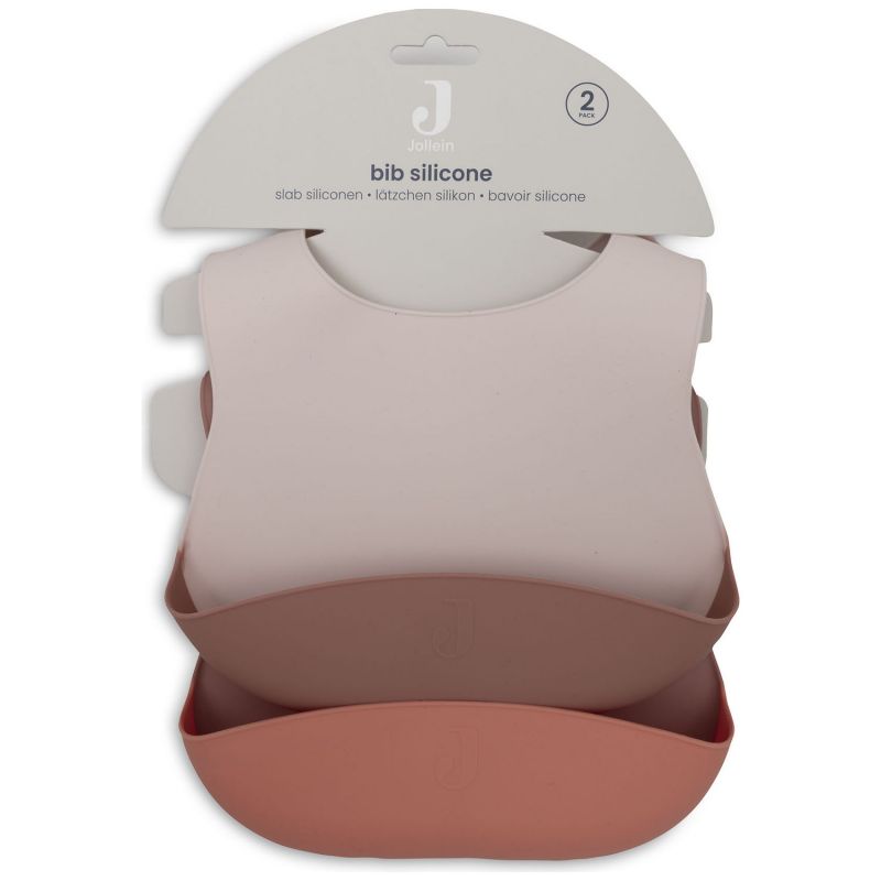 Lot de 2 bavoirs en silicone Blush Shades Jollein Packaging 5