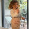 Tablier enfant en coton enduit Cerise (3-6 ans)  par BB & Co