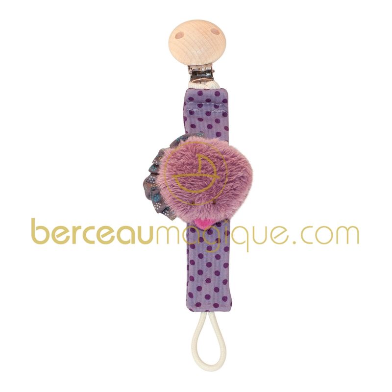Attache tétine puce Les jolis pas beaux (21cm) Moulin Roty