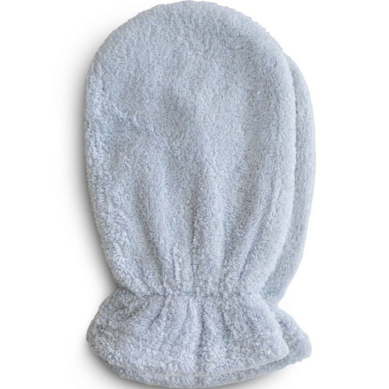 Lot de 2 gants de toilette en coton bio Baby Blue Mushie