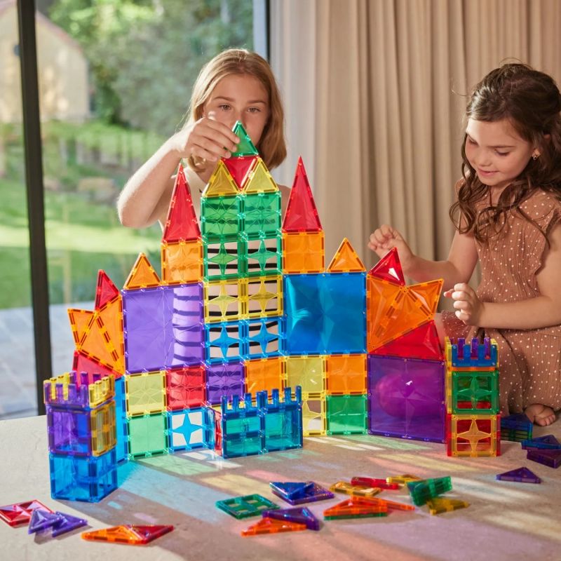 Kit de construction magnétiques couleur vive (110 pièces) Cleverclixx Ambiance 2