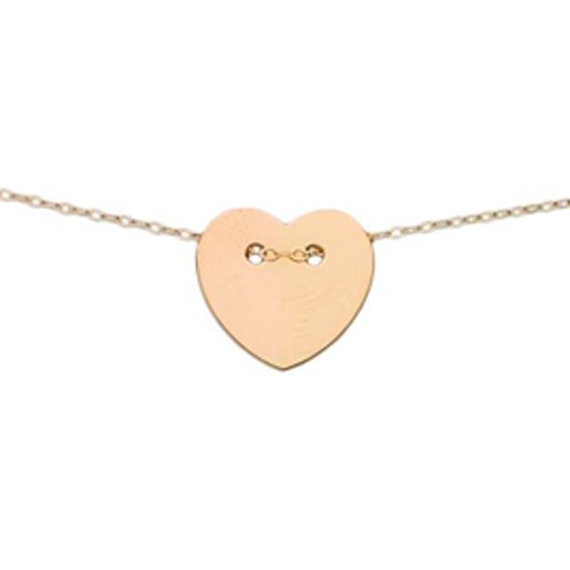 Collier chaîne avec pendentif coeur coulissant (or jaune 750°) Berceau magique bijoux