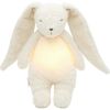 Peluche veilleuse lapin nature bio avec sons & lumières blanc polaire - Moonie