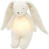 Peluche veilleuse lapin nature bio avec sons & lumières blanc polaire  par Moonie